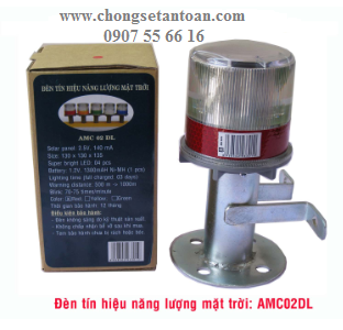 Đ&egrave;n b&aacute;o kh&ocirc;ng năng lượng mặt trời AMC02DL